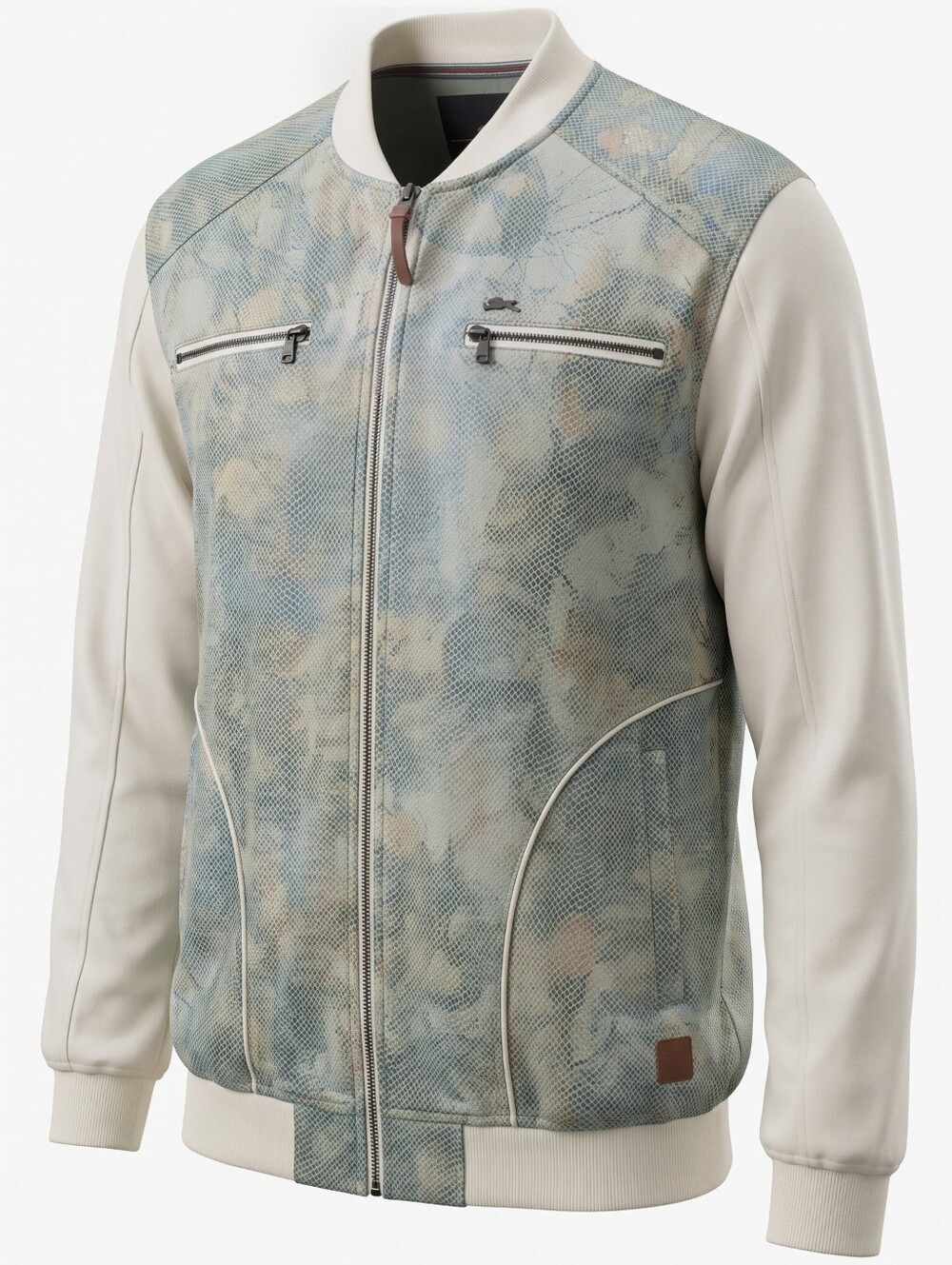 A. Tiziano Men's Snake Print Bomber Jacket size XL